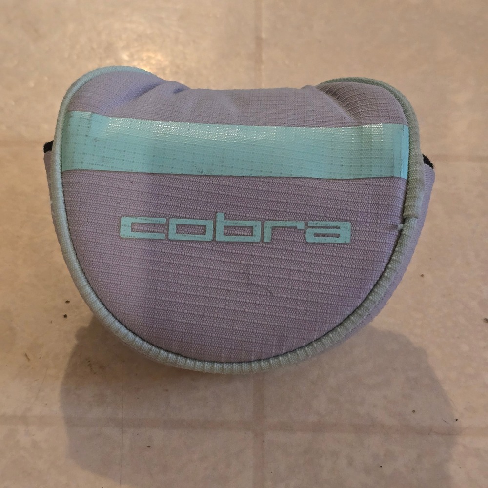 Cobra Headcover OS Mallet Putter Unisex Purple Mint Green Canvas Padded Logo